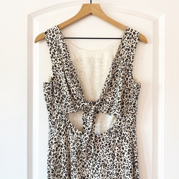MAGGY LONDON Silk Animal Print Back Cut Out Maxi Dress - Picture 6 of 9